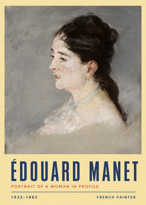 Édouard Manet Portrait of a Woman in Profile No3 - Póster