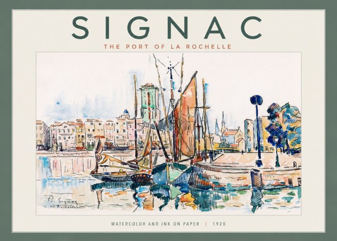 Signac The Port of La Rochelle No4 - Póster