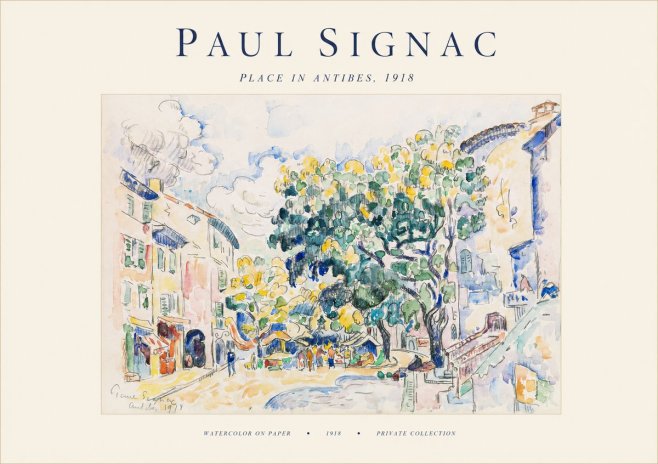 Signac Place in Antibes, 1918 No1 - Póster