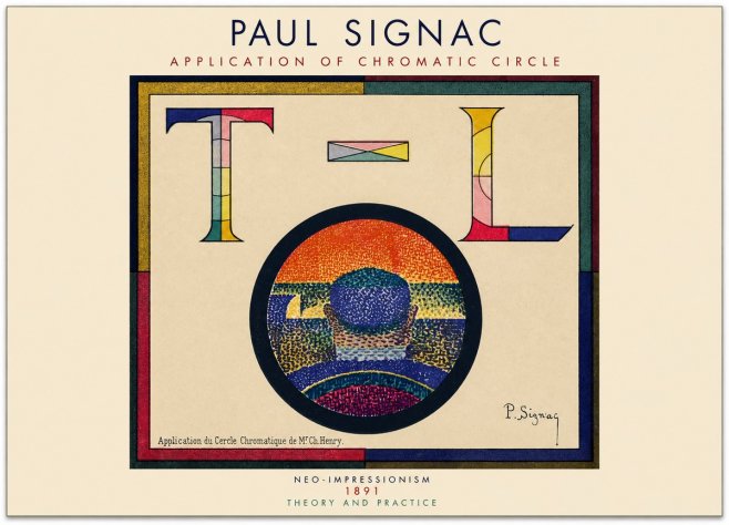Signac Application of Chromatic Circle No1 - Póster