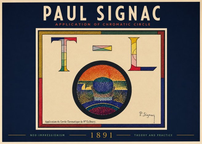 Signac Application of Chromatic Circle No4 - Póster