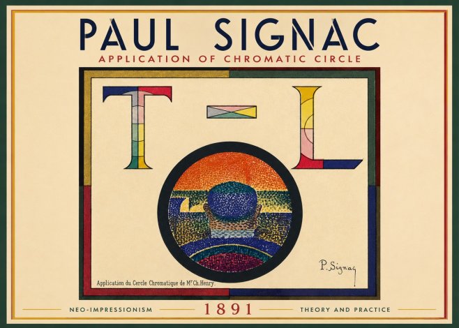 Signac Application of Chromatic Circle No5 - Póster