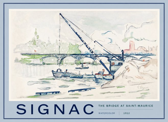 Signac The Bridge at Saint-maurice No2 - Póster