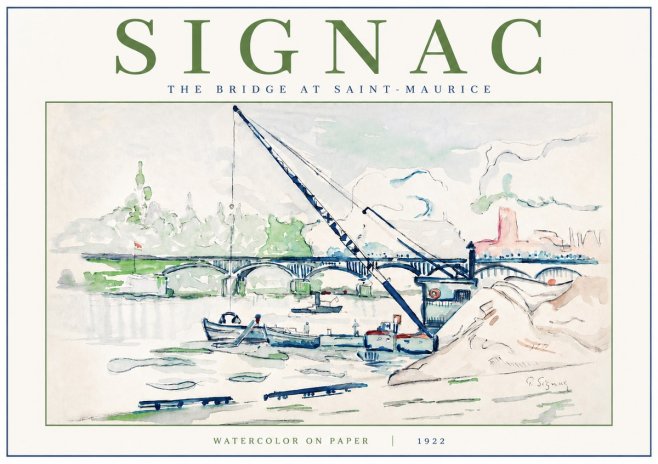 Signac The Bridge at Saint-maurice No3 - Póster