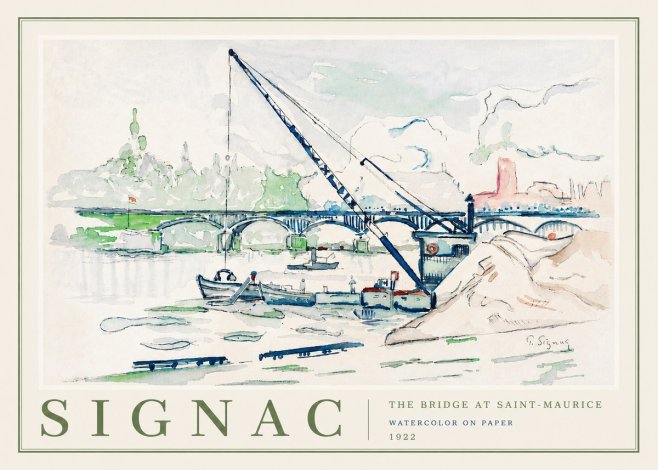 Signac The Bridge at Saint-maurice No6 - Póster