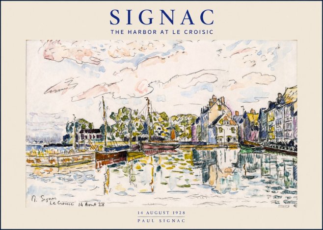 Signac The Harbor at Le Croisic No2 - Póster
