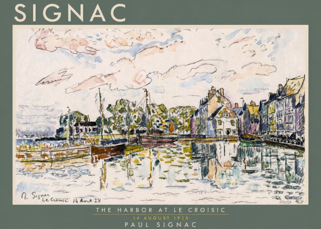 Signac The Harbor at Le Croisic No4 - Póster