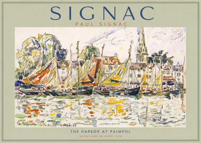 Signac The Harbor at Paimpol No5 - Póster