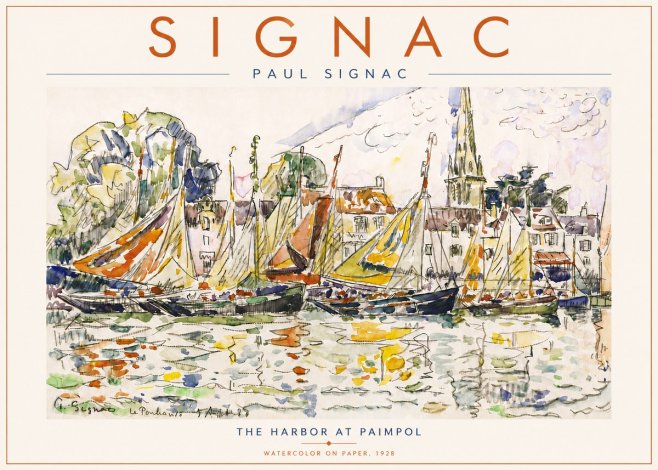 Signac The Harbor at Paimpol No6 - Póster