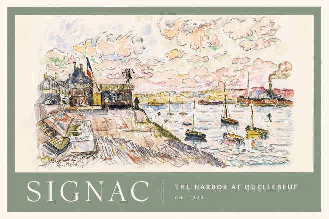 Signac The Harbor at Quellebeuf No5 - Póster
