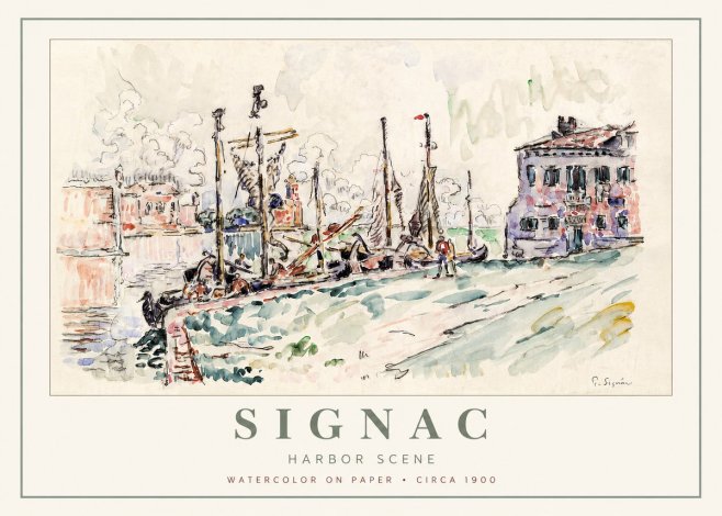 Signac Harbor Scene No2 - Póster