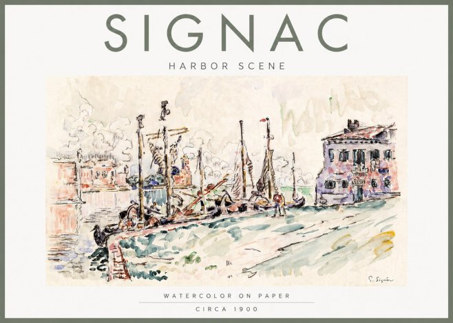 Signac Harbor Scene No4 - Póster
