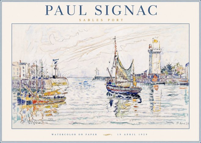 Signac Sables Port No6 - Póster