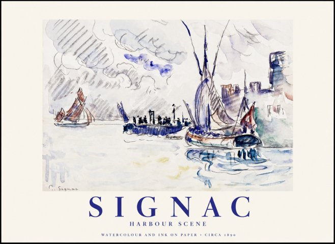 Signac Harbour Scene No1 - Póster