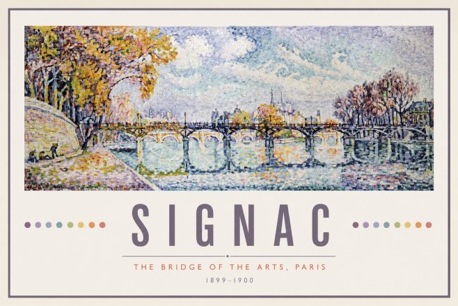 Signac The Bridge of the Arts, Paris No2 - Póster