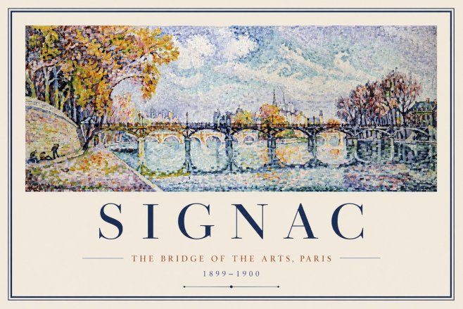 Signac The Bridge of the Arts, Paris No3 - Póster
