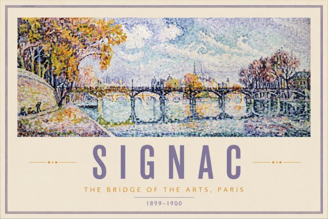 Signac The Bridge of the Arts, Paris No6 - Póster