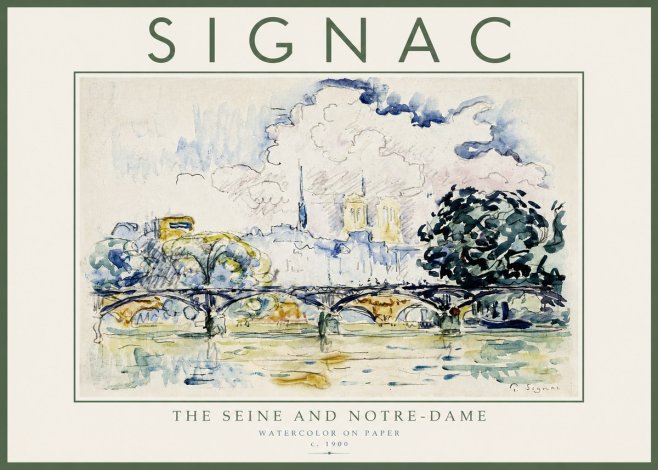 Signac The Seine and Notre-dame No3 - Póster