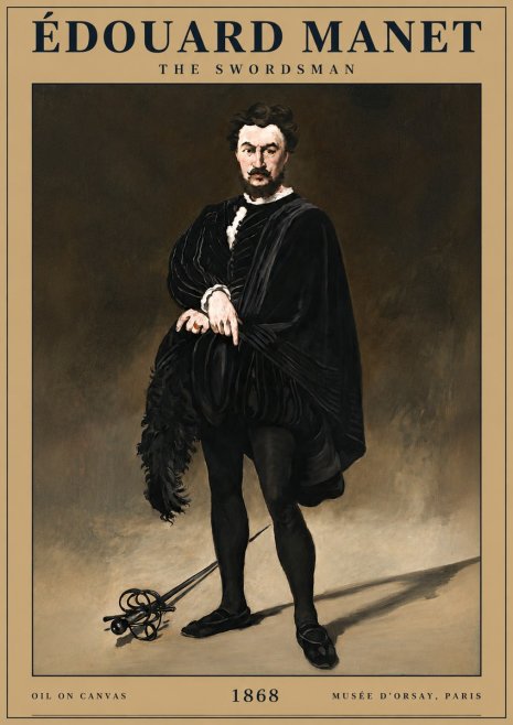 Édouard Manet The Swordsman No3 - Póster