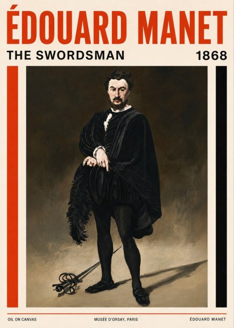 Édouard Manet The Swordsman No4 - Póster