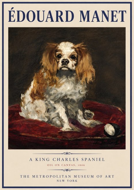 Édouard Manet A King Charles Spaniel No5 - Póster