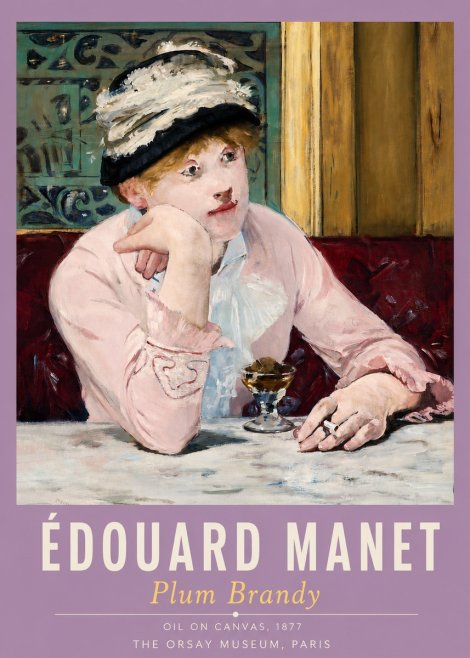 Édouard Manet Plum Brandy No4 - Póster