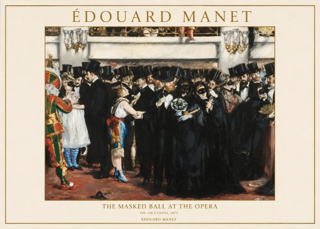 Édouard Manet The Masked Ball at the Opera No1 - Póster