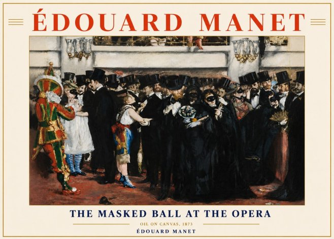 Édouard Manet The Masked Ball at the Opera No4 - Póster
