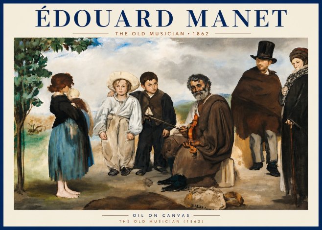 Édouard Manet The Old Musician - 1862 No5 - Póster