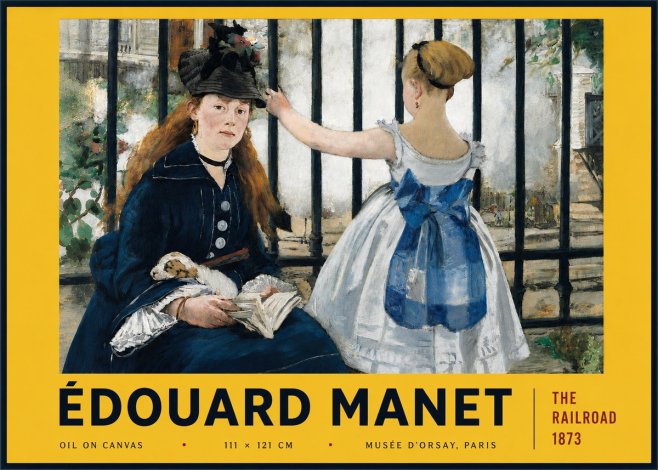Édouard Manet The Railroad No6 - Póster