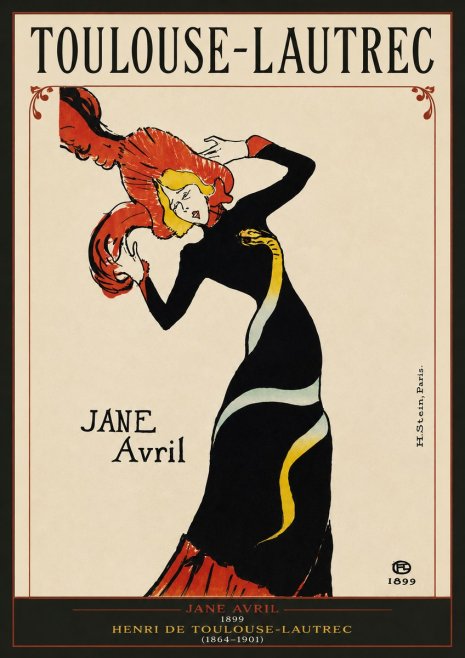 Toulouse-Lautrec Jane Avril I No4 - Póster