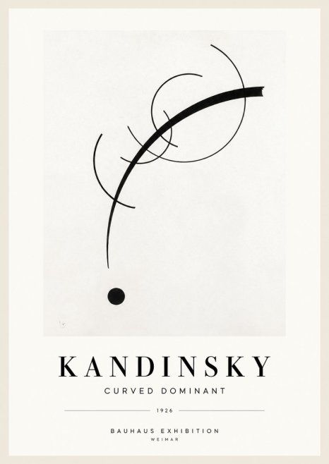 Kandinsky Curved Dominant No1 - Póster
