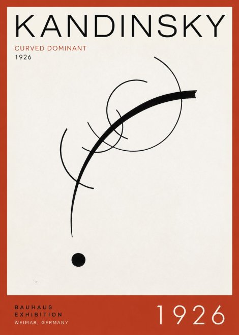 Kandinsky Curved Dominant No3 - Póster