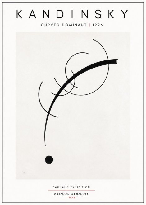 Kandinsky Curved Dominant No5 - Póster
