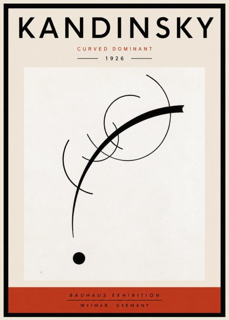 Kandinsky Curved Dominant No6 - Póster