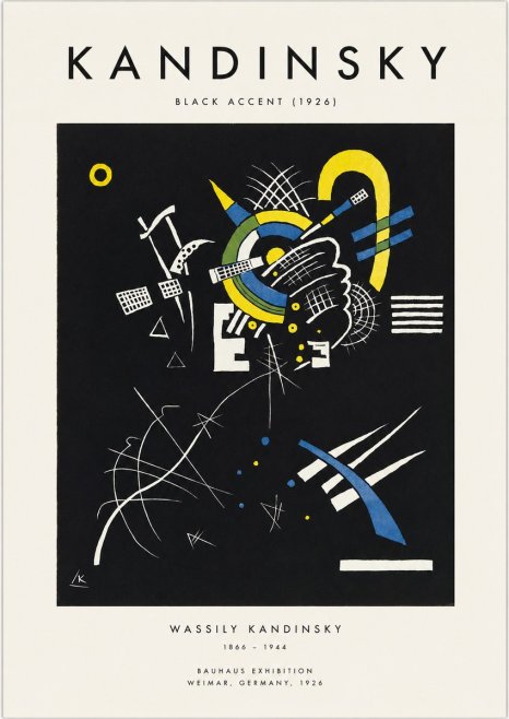 Kandinsky Black Accent (1926) No1 - Póster
