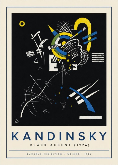 Kandinsky Black Accent (1926) No2 - Póster