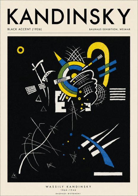 Kandinsky Black Accent (1926) No3 - Póster