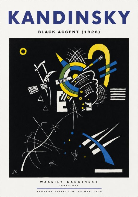 Kandinsky Black Accent (1926) No4 - Póster