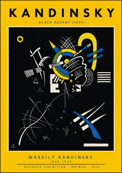 Kandinsky Black Accent (1926) No5 - Póster