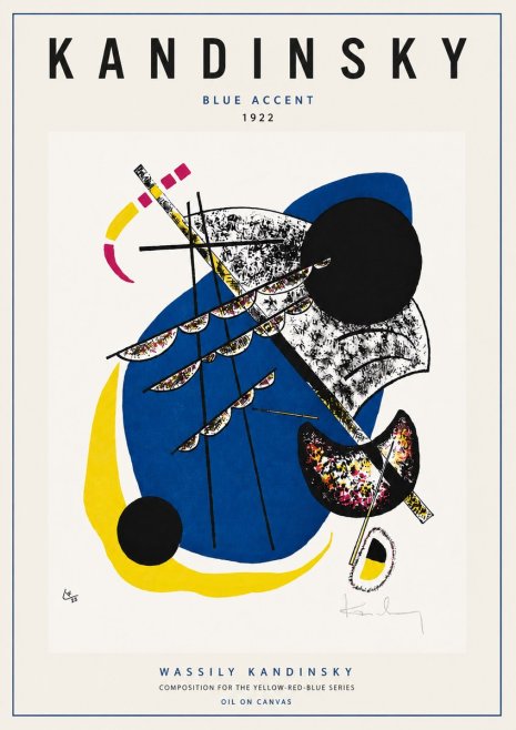 Kandinsky Blue Accent No6 - Póster