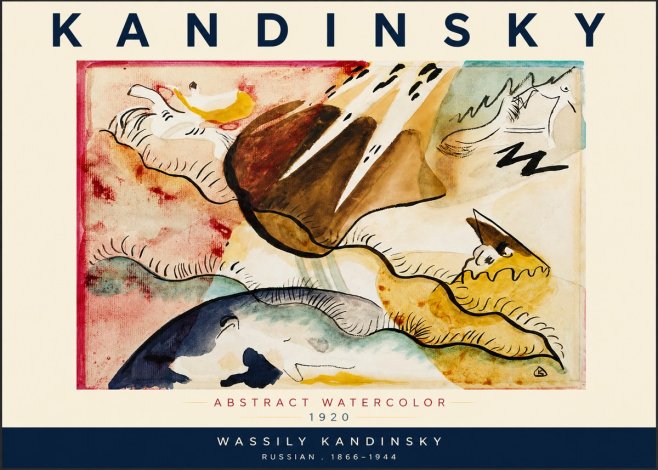 Kandinsky Abstract Watercolor No2 - Póster