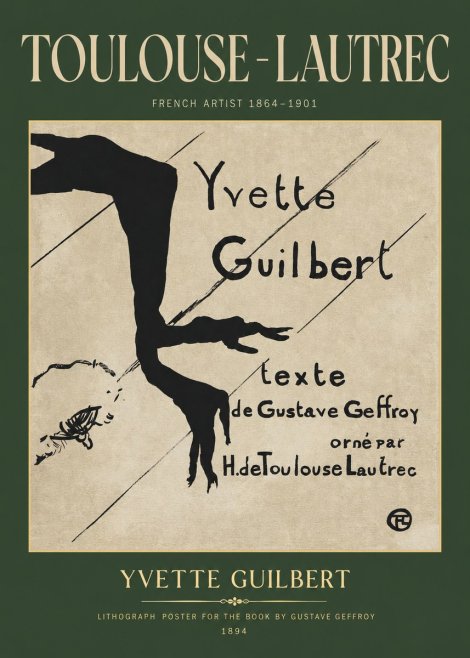 Toulouse-Lautrec Yvette Guilbert No2 - Póster