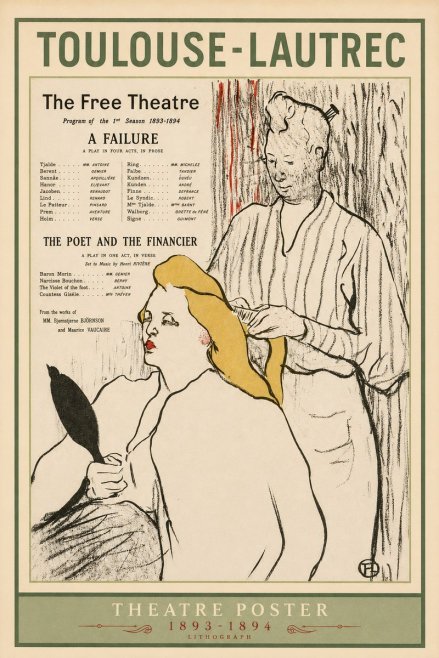 Toulouse-Lautrec Le Théâtre Libre - Une Faillite / Le Poète Et Le Financier No2 - Póster
