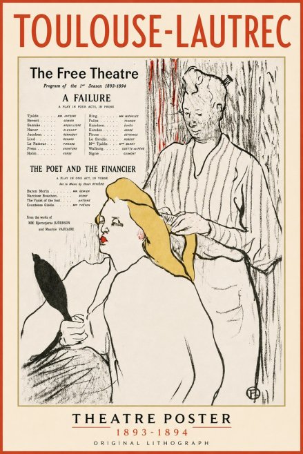 Toulouse-Lautrec Le Théâtre Libre - Une Faillite / Le Poète Et Le Financier No3 - Póster
