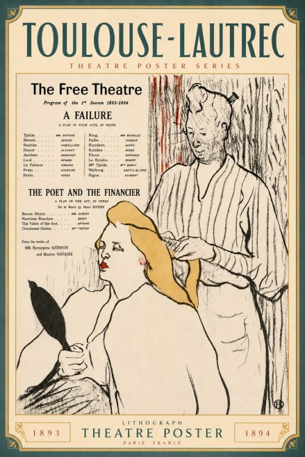 Toulouse-Lautrec Le Théâtre Libre - Une Faillite / Le Poète Et Le Financier No6 - Póster