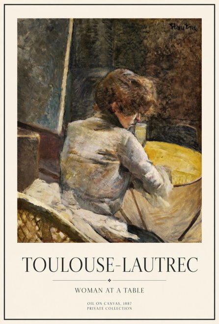 Toulouse-Lautrec Woman at a Table No1 - Póster