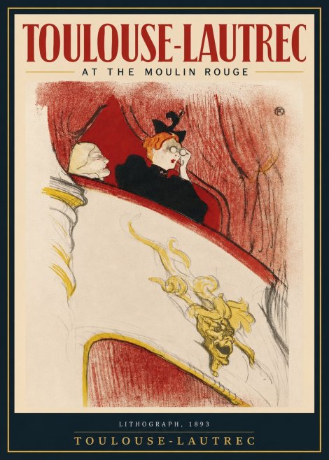 Toulouse-Lautrec At the Moulin Rouge I No2 - Póster