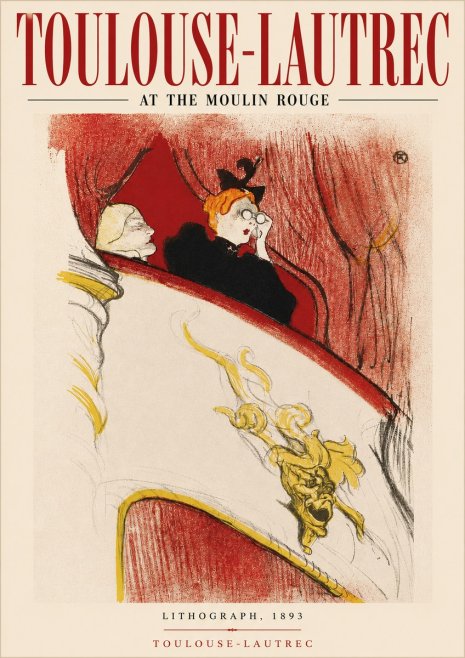 Toulouse-Lautrec At the Moulin Rouge I No3 - Póster
