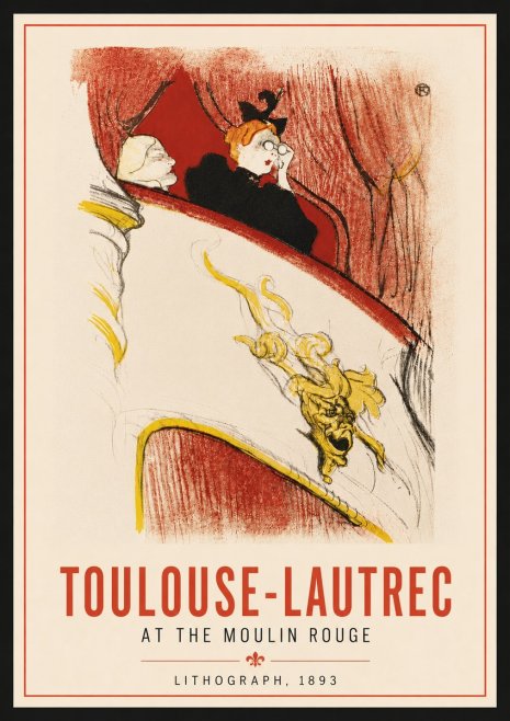 Toulouse-Lautrec At the Moulin Rouge I No6 - Póster